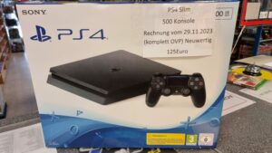 Ankauf PS4 Slim 500 Konsole Rechnung vom 29.11.2023 
(komplett OVP) Neuwertig 125Euro
#ps4 #playstation #sonyps4 #sonyps4games #sonyps4konsole #sonyps4game #ps4game #ps4games #sonyps4games #sonyps4game #videogameshop #powergames #gameshop #sonyplaystation