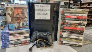 Ankauf PS3 Superslim 500GB Konsole (ohne OVP) 75Euro#ps3 #playstation3 #sonyps3 #ps3games #ps3game #playstation3 #sonyps3 #sonyps3game #ps4 #ps5 #playstation5 #SonyPlayStation #sonyplaystation5 #ps5games #videogamecollection #videogameshop #powergames