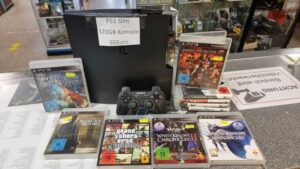 Ankauf Ps3 SlimPS3 Slim 320GB Konsole 65Euro
#ps3 #playstation3 #sonyplaystation3 #sony #sonyps3 #ps3game #ps3konsole #videogameshop #powergames